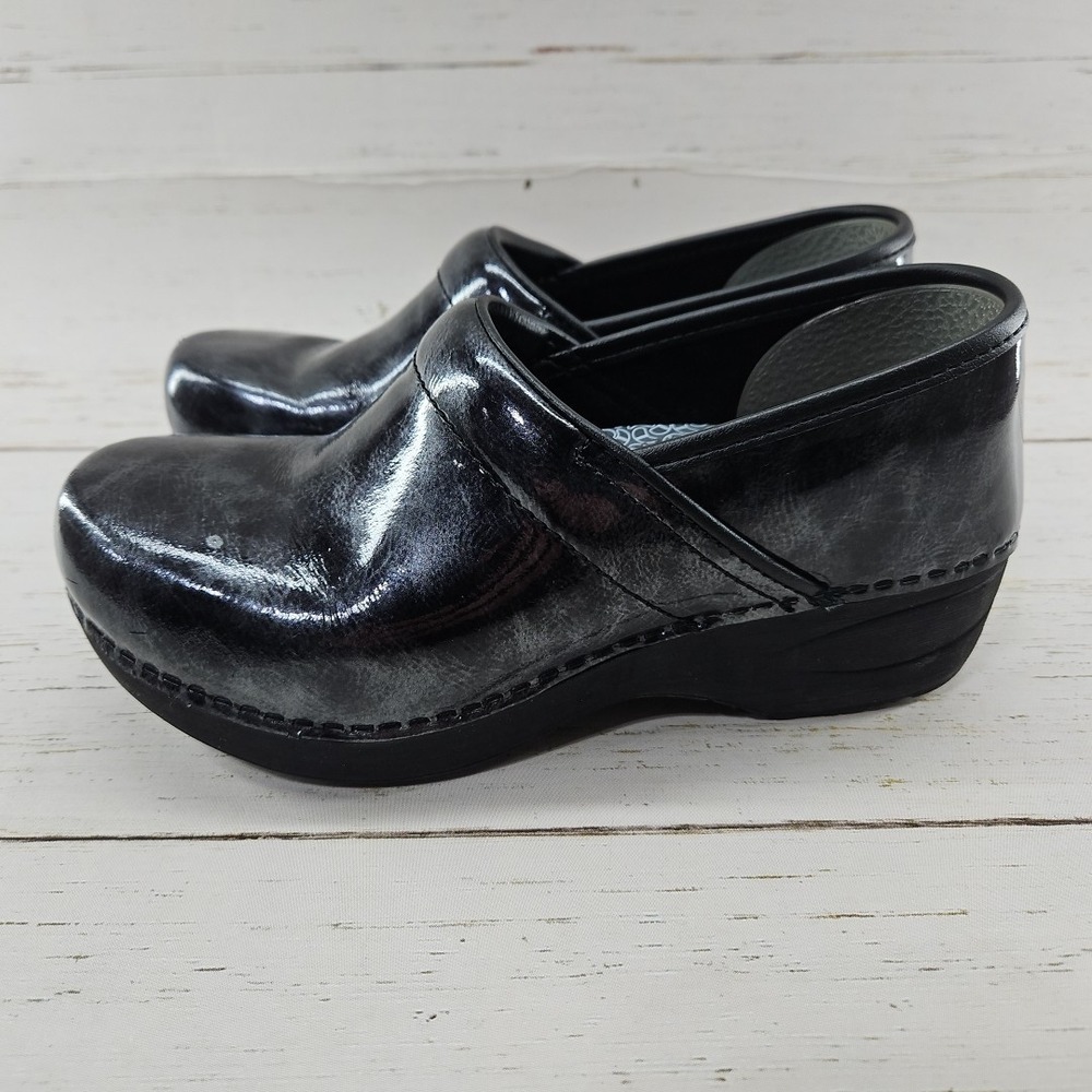 Dansko Pro XP 2.0 Pewter Marbled EU 36‎ US 5.5-6 Black Gray Clogs Shoes Nursing